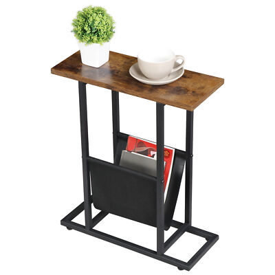 Small Narrow Side Table for Small Spaces End Table Magazine Table Storage Holers