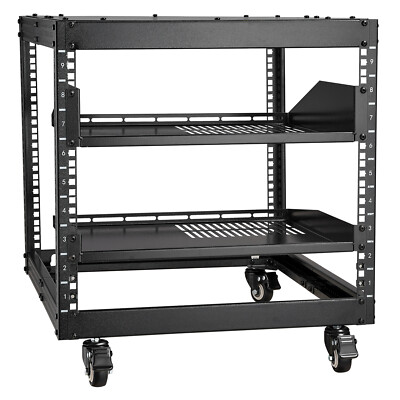 VEVOR 9U Server Rack Open Frame Netzwerkschrank Netzwerkgehäuse 584,2-1016mm