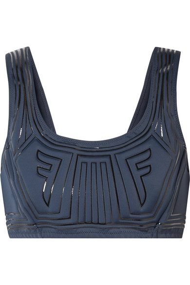 Fendi Grey Logo Sport Bra In F17ck Grey, ModeSens