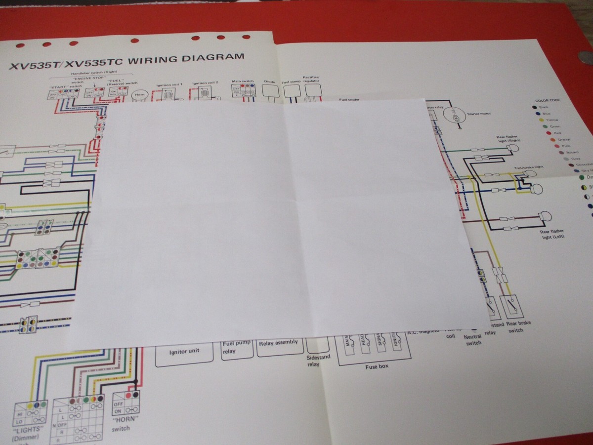 OEM ORIGINAL YAMAMA WIRING DIAGRAM 1983 XZ550R VISION K | eBay