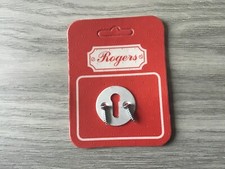 Keyhole Satin Aluminium Escutcheon Key Cover Plain FlatPlate For Door Locks-32mm