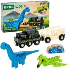Brio 36096 Dinosaur Battery Train Brachiosaurus Pteradon 5 Pieces 3 NEW 