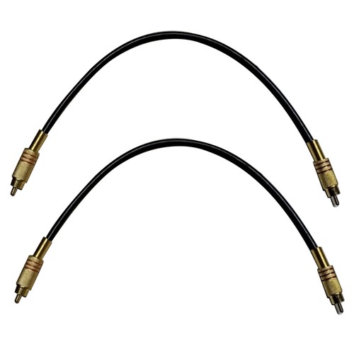 Pair Of 1ft RCA Audio Cables By Ghentaudio - High Quality 4N-OFC For Clear Sound 3 thumbnail image