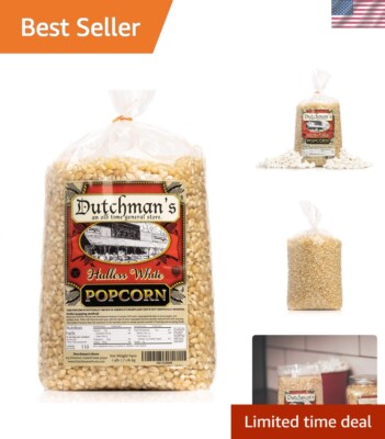 Virtually Hulless White Popcorn - 4 lb Refill for Easy Eating & Delicious Flavor
