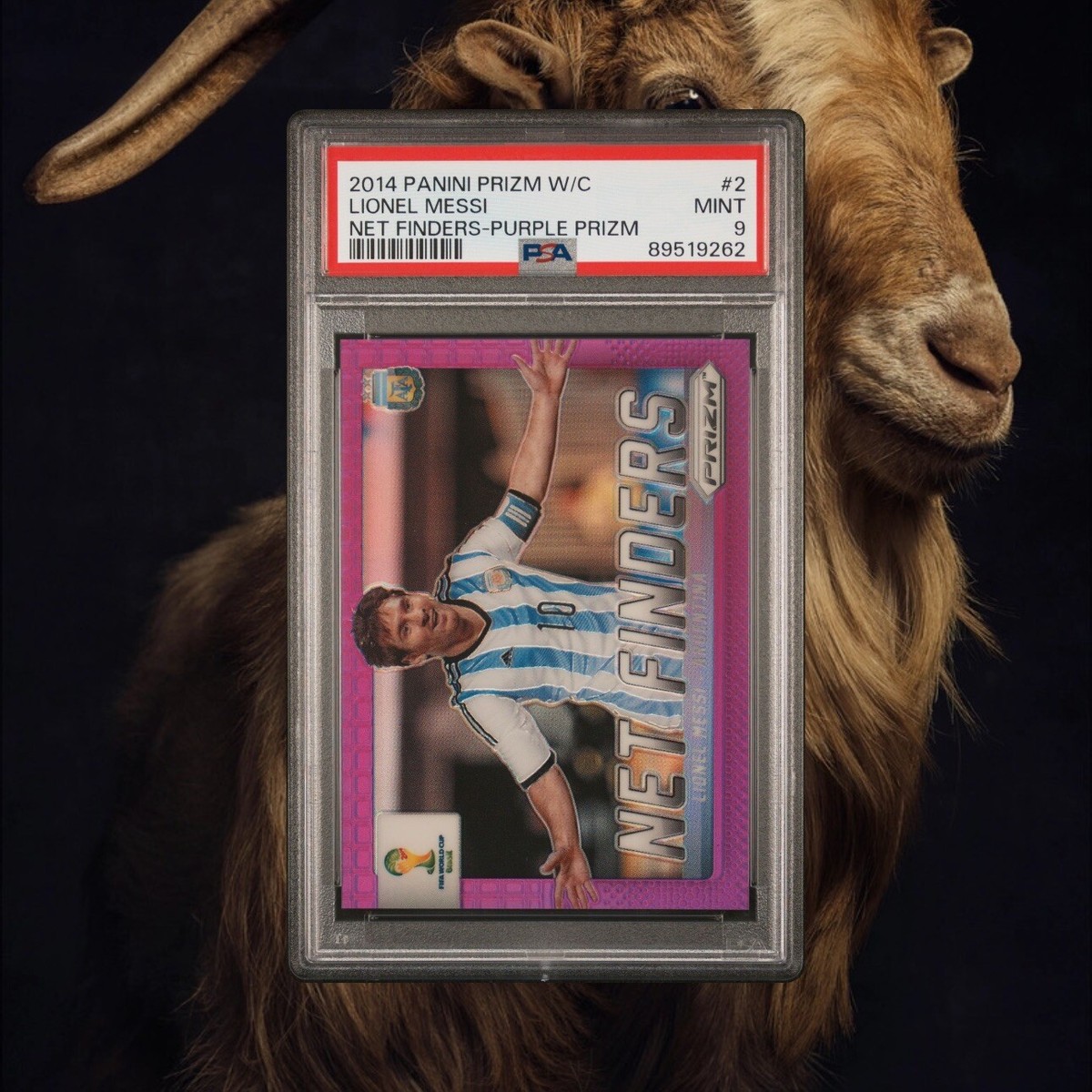 2014 Panini Prizm World Cup Net Finders Lionel Messi Purple Prizm