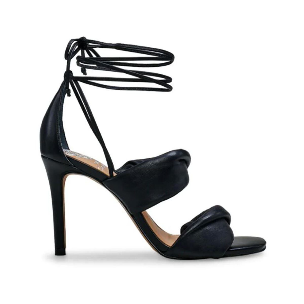 Vince Camuto Andrequa Black Leather Heeled Sandals | eBay