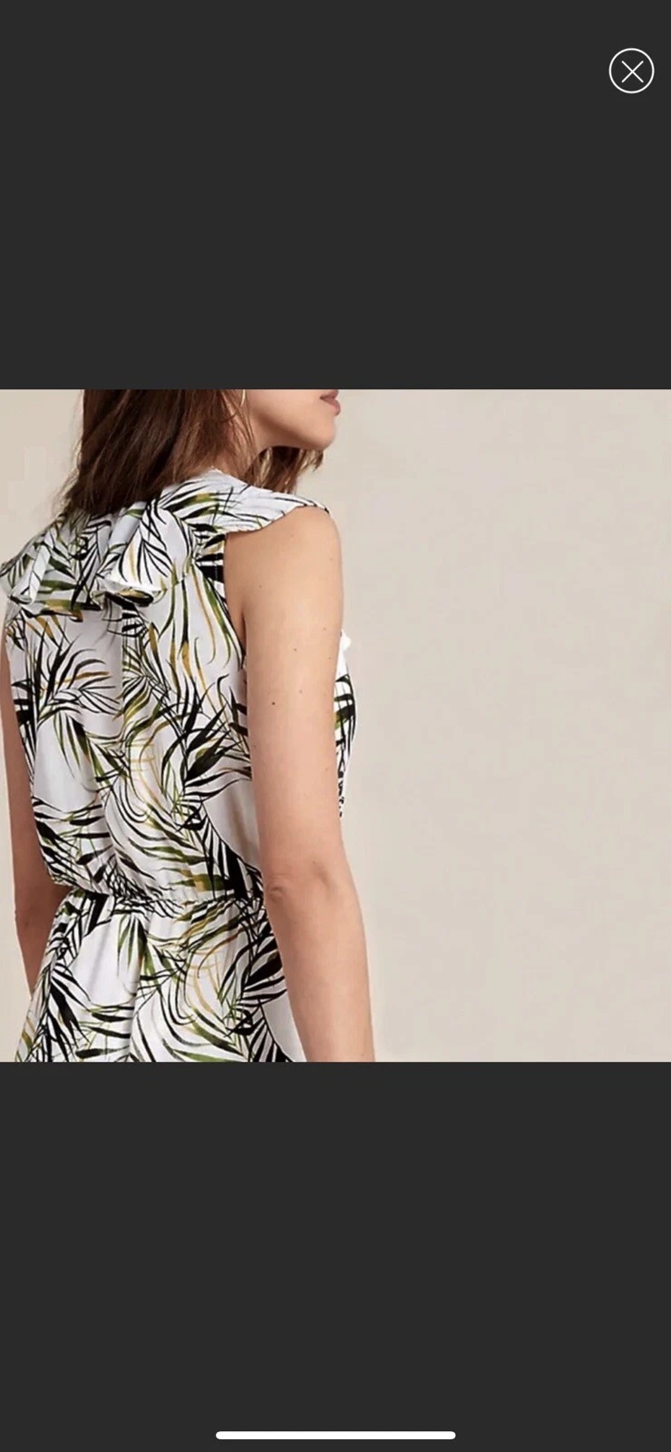 PALM ANGELS Maxi abito Misa Los Angeles con volant stampa palma taglia XS