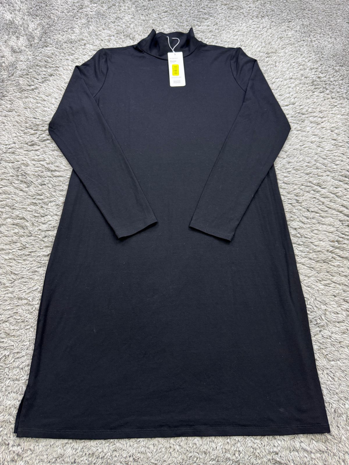 Eileen Fisher Dress Women Small Viscose Jersey Mock Neck Lagenlook Tunic NWD