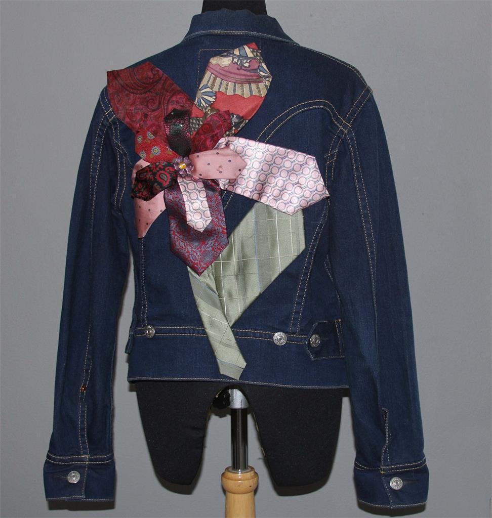 Levi's Type 1 Custom VTG Neckties Flower Dark Denim Trucker Jacket