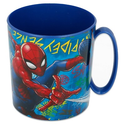 Neu Design Marvel Spiderman Kinder Charakter Becher 350ML Kunststoff Tasse mikrowellensicher