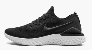 nike epic react flyknit 2 women's black and white