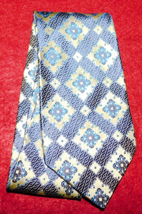 TINO COSMA 意大利制造多色几何领带 - 领带 - 设计领带。 — 第 2/3 张图片