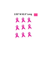 3.2" Cancer Awareness Color Ribbon Vinyl Decal Art for Cars, Windows, Laptops