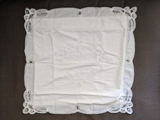 Pair of Decorative Pillow Shams White Embroidered 100 Cotton