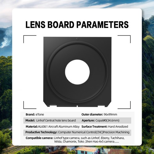 2Pcs Center Hole Lens Board Copal #0 für Linhof Wista Shen Hao Ebony Technika - Picture 10 of 11