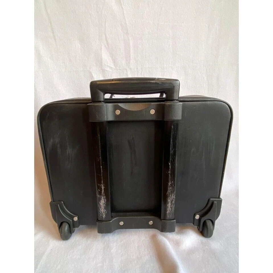 Compu Case Black Office On Wheels Professional Padded File Organized - Image 2 of 4