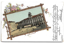 CARTOLINA DI TRIESTE ,KUSTENLAND - PALAZZO MUNICIPALE - ANULLO SALCANO - 1900