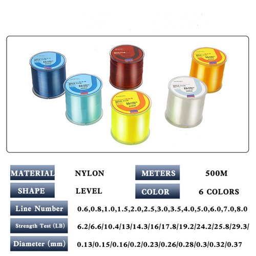 500m Super Strong Fishing Line Monofilament Nylon Fishing Line 6.2-29.3LB - Picture 15 of 28