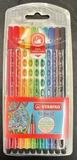 Premium Felt Tip Pen - STABILO Pen 68 - Wallet of 10 - Assorted colors