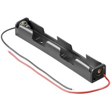 Batterie-/Akku-Halterung f&uuml;r 2x Mignon-Zelle AA mit Kabel-Anschlu&szlig;
