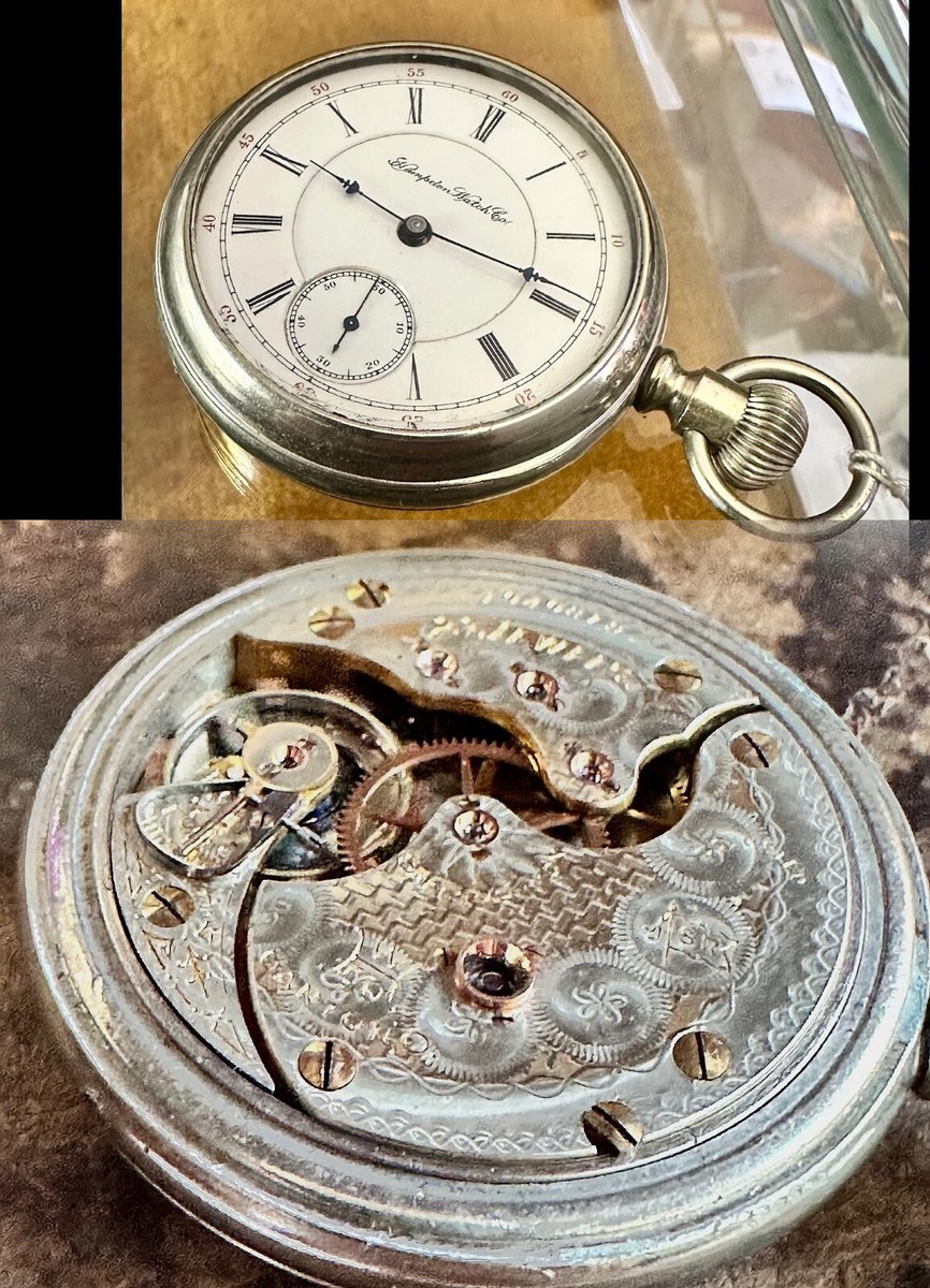 HAMPDEN 23j 3/4 PLATE 2-TONE Hampden Glass Back 1895 HAMPDEN