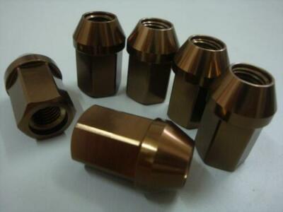 20 Brown Tuner Lug Nuts 12x1.25 Open 35mm Wheel Nut fits Nissan