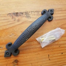 Zestaw (2) Wykończenie z kutego żelaza Czarna szafka lub szuflady ze śrubami