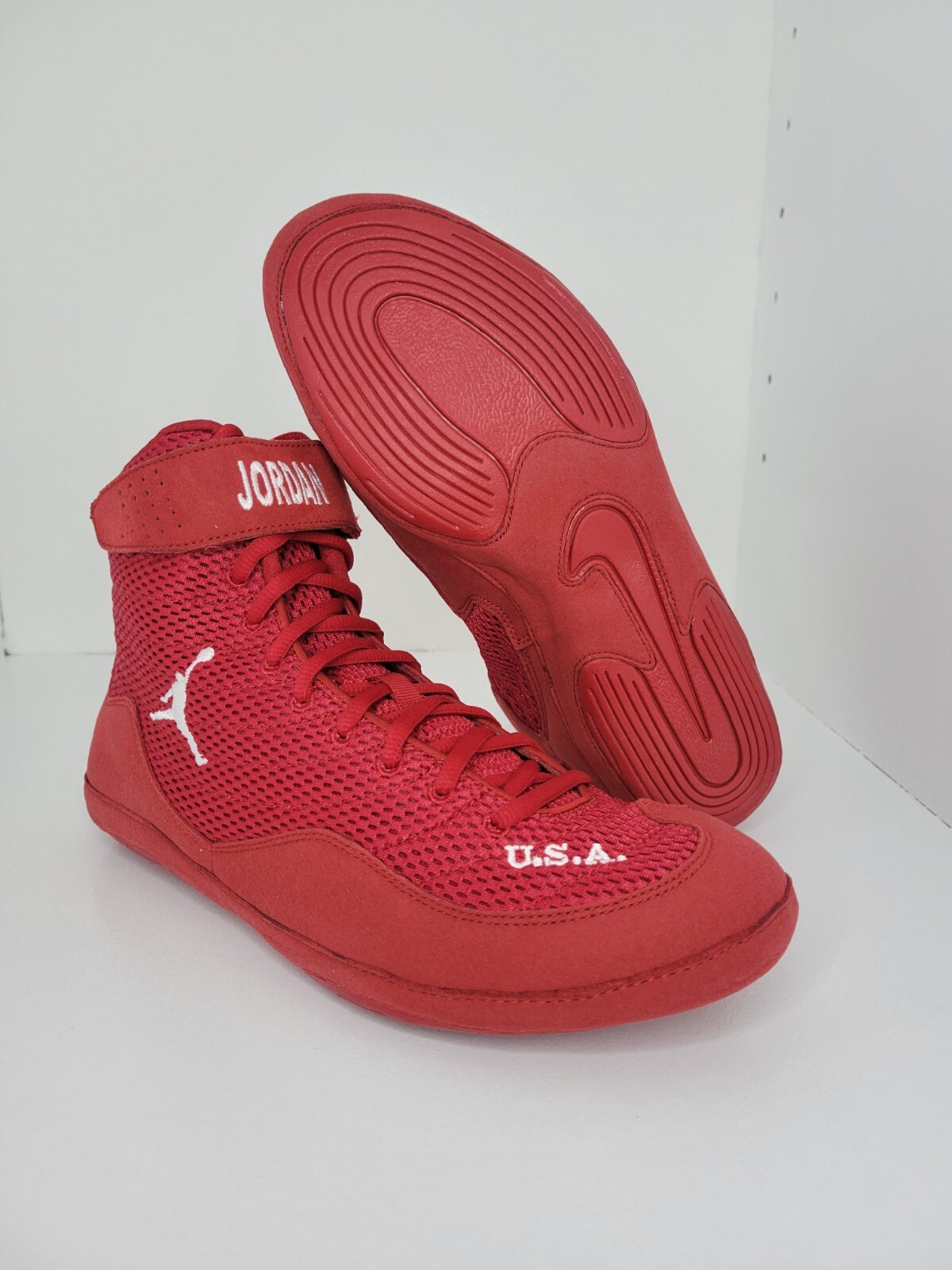 material Inconsistente Charles Keasing Nike Inflict 3 Jordan USA Boxing wrestling Shoes Sz 11.5 Red Kolats rulons  | eBay