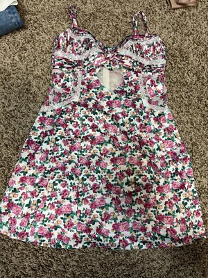 FOR LOVE & LEMONS HEART BLOOM SLIP DRESS VICTORIA'S SECRET LINGERIE SIZE  Small | eBay