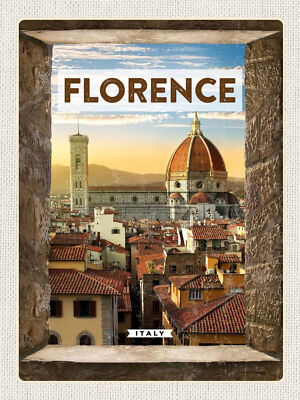 Blechschild 30x40 Florence Italy italienToscana  Wand Deko Cafe Sammler Geschenk