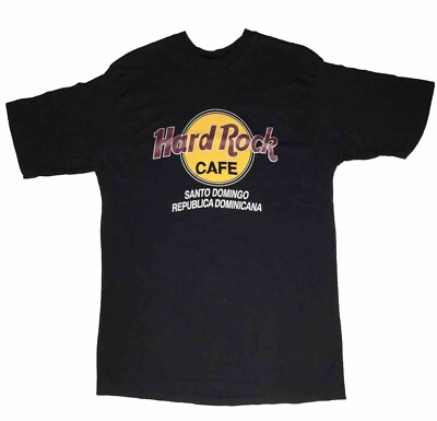 Hard Rock Cafe Santo Domingo Republica Dominicana Black XXL Single Stitch Tshirt