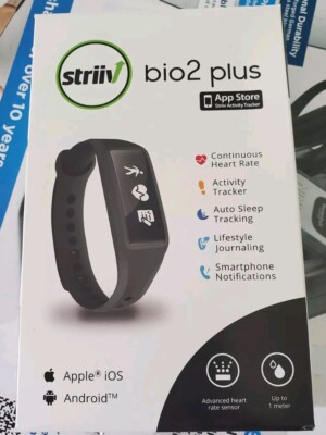 STRIIV Fusion BIO Plus Heart Rate Monitor And Fitness Activity Tracker  Black