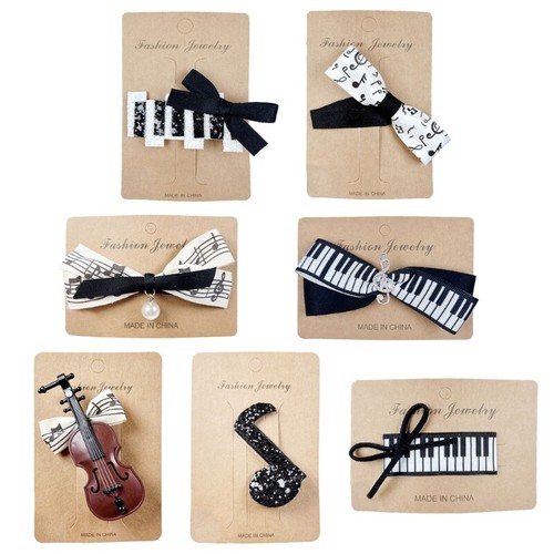 Barrettes Headwear Hairpin Clips Hair Accessories Violin Musical Note Hair Clip