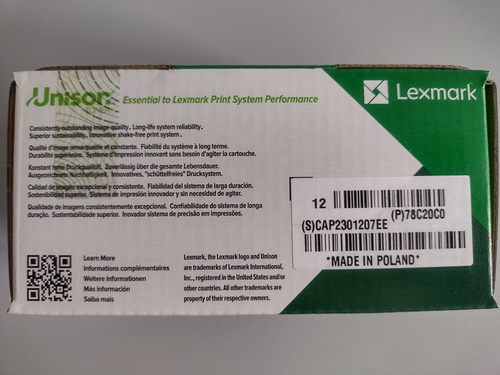 Original Lexmark toner cartridge cyan 78C20C0 - NEW & OVP - Picture 2 of 4