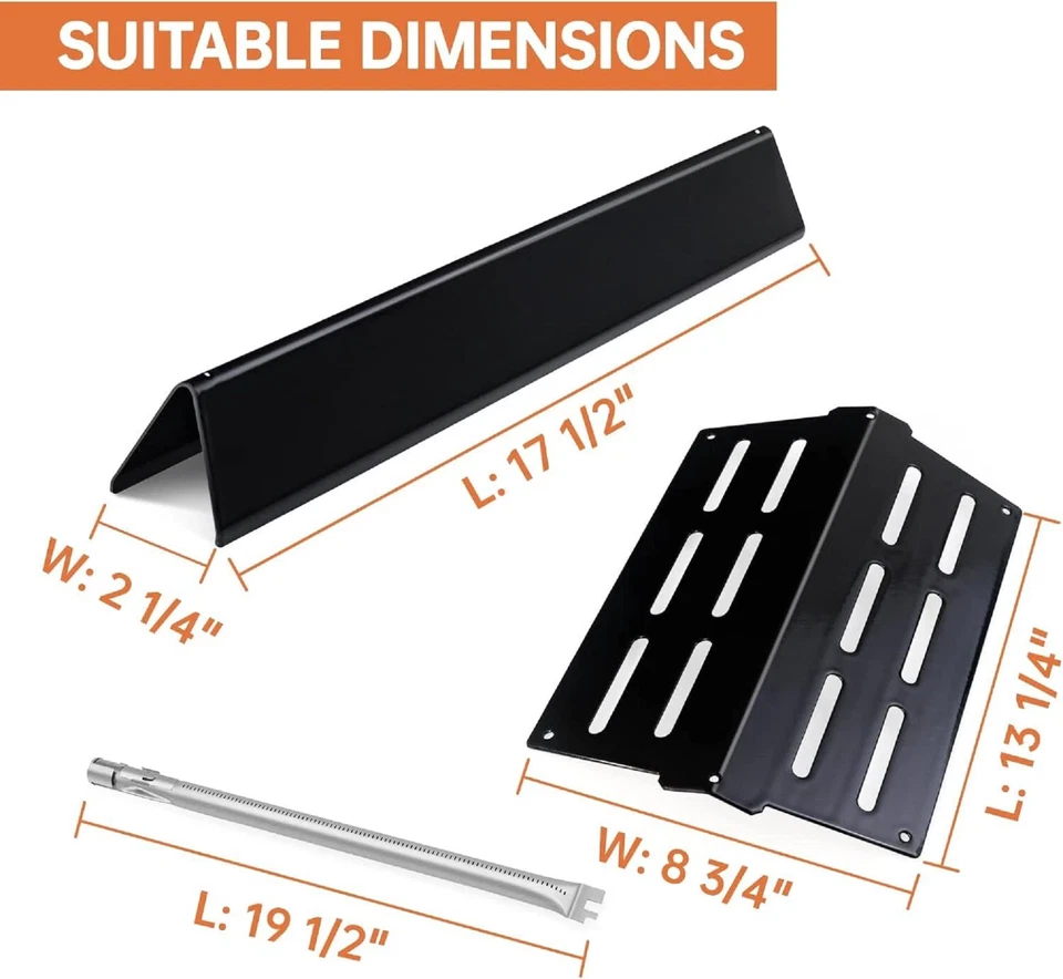 Kit de barras y quemadores saborizantes para barbacoa para Weber Genesis 300 Series E/EP-310 320 330 Foto 3 de 4