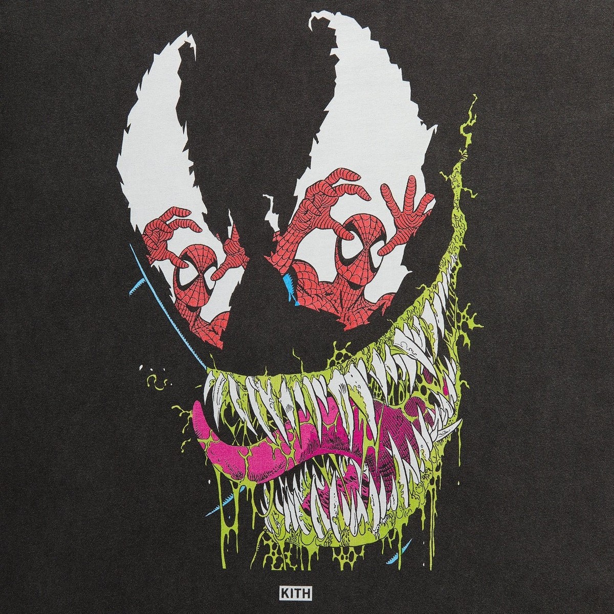 Marvel vs Capcom x Kith Venom Spider-Man Eye Vintage Tee T-Shirt