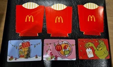 LOT (X3) McDonald's Canada The Grinch 2025 Gift Card Empty Zero Balance Cards