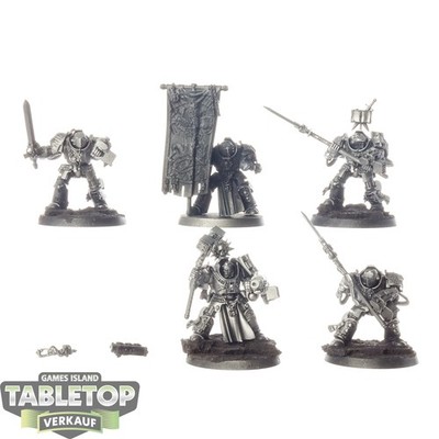 Grey Knights - 5x Brotherhood Terminator Squad - grundiert