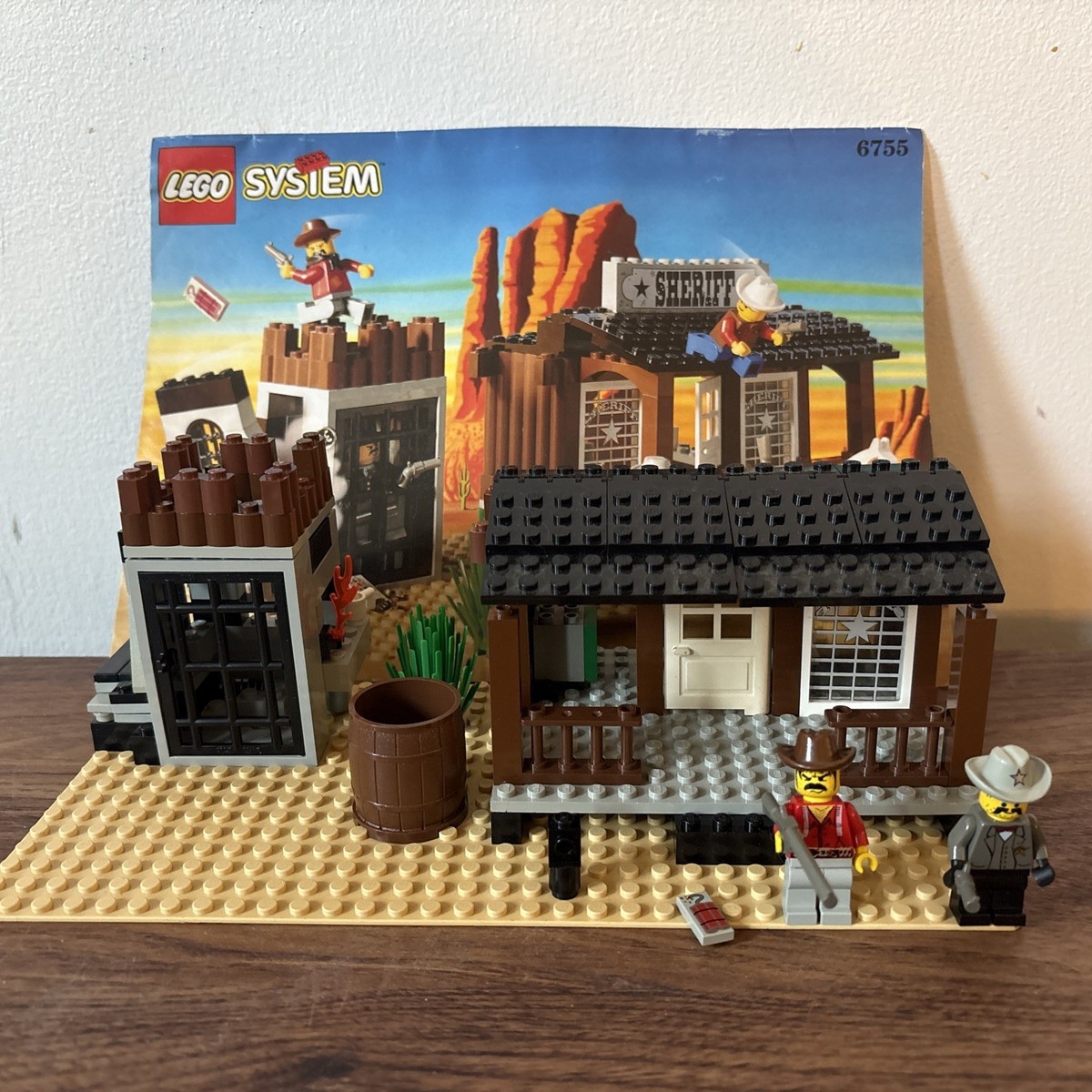 Western: Sheriff's Lock-Up Lego #6755 - 1996 W/Baseplate & Manual