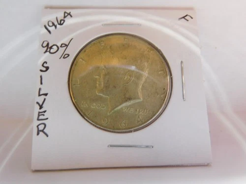1964 P Kennedy Half Dollar Fine Circulated Condition; 90% Silver