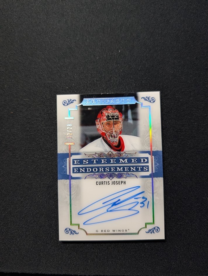 2023-24 UD Artifacts Esteemed Endorsements Curtis Joseph Autograph /28 HARD SIGN