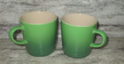 Le Creuset BAMBOO GREEN  Color London 12 ounce Set of 2 mugs BRAND NEW — photo 1