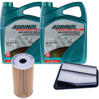 DENCKERMANN Inspektionspaket ADDINOL GIGA LIGHT 5W-30 10L für KIA Stinger 3.3