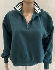 Victoria's Secret PINK Long Sleeve 1/4 Zip Fleece Sweatshirt Green Size XS