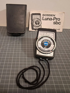 Medidor de luz Gossen Luna Pro SBC con estuche y manual/Exc.