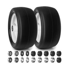Upgrade 13x6.50-6 Flat Free Lawn Mower Tires and Wheels 3/4" 5/8" 1/2" Ball B...
