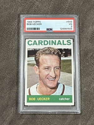 1964 Topps Bob Uecker #543 PSA 3 VG Cardinals SP Short Print HOF High # Number!