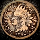 1862 Indian Head Cent - VF, Details - 1C