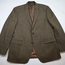 Lauren Ralph Lauren 42R Green Nailshead Wool Tweed Slim Blazer Jacket Sport Coat