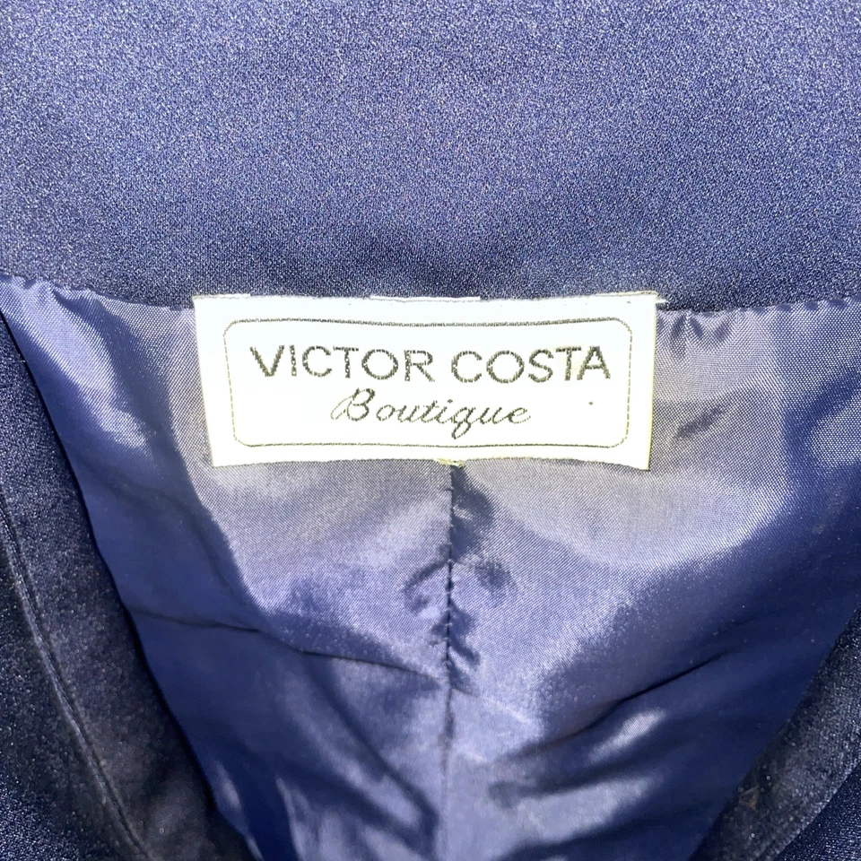 Victor Costa Mujer Elegante Chaqueta Talla Mediana Púrpura Lentejuelas Salir de Fiesta Foto 2 de 4